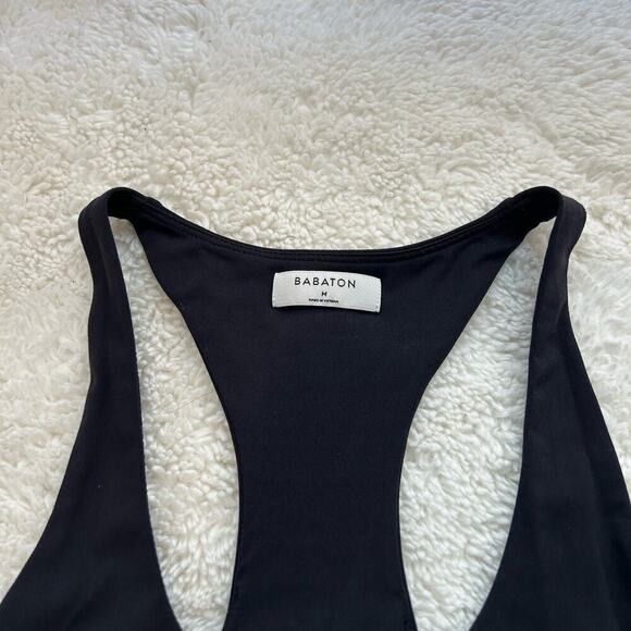 Aritzia Women’s Babaton‎ Size Medium Contour Razorback Black Bodysuit - Picture 2 of 4